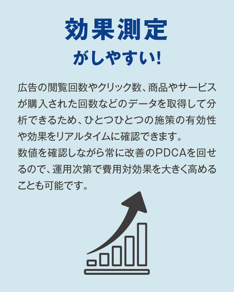 効果測定がしやすい